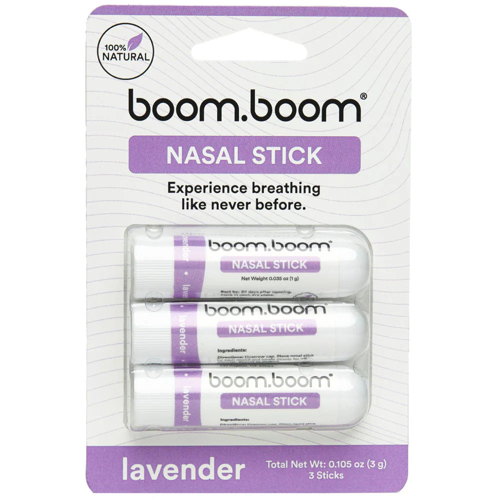 BoomBoom Nasal Stick (4 Pack) | Vapor Flow Technology | Premium Essential Oils + Menthol Inhaler