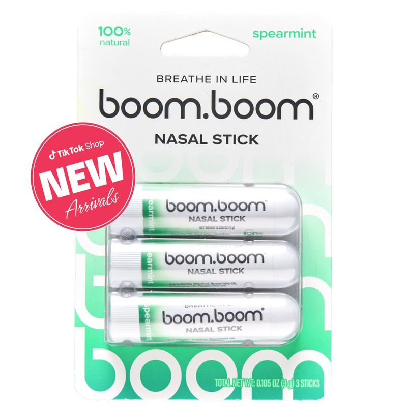 BoomBoom Nasal Stick (4 Pack) | Vapor Flow Technology | Premium Essential Oils + Menthol Inhaler