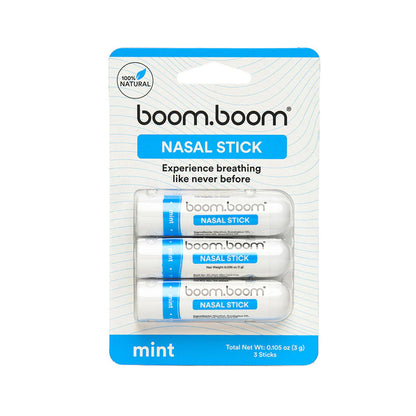 BoomBoom Nasal Stick (4 Pack) | Vapor Flow Technology | Premium Essential Oils + Menthol Inhaler